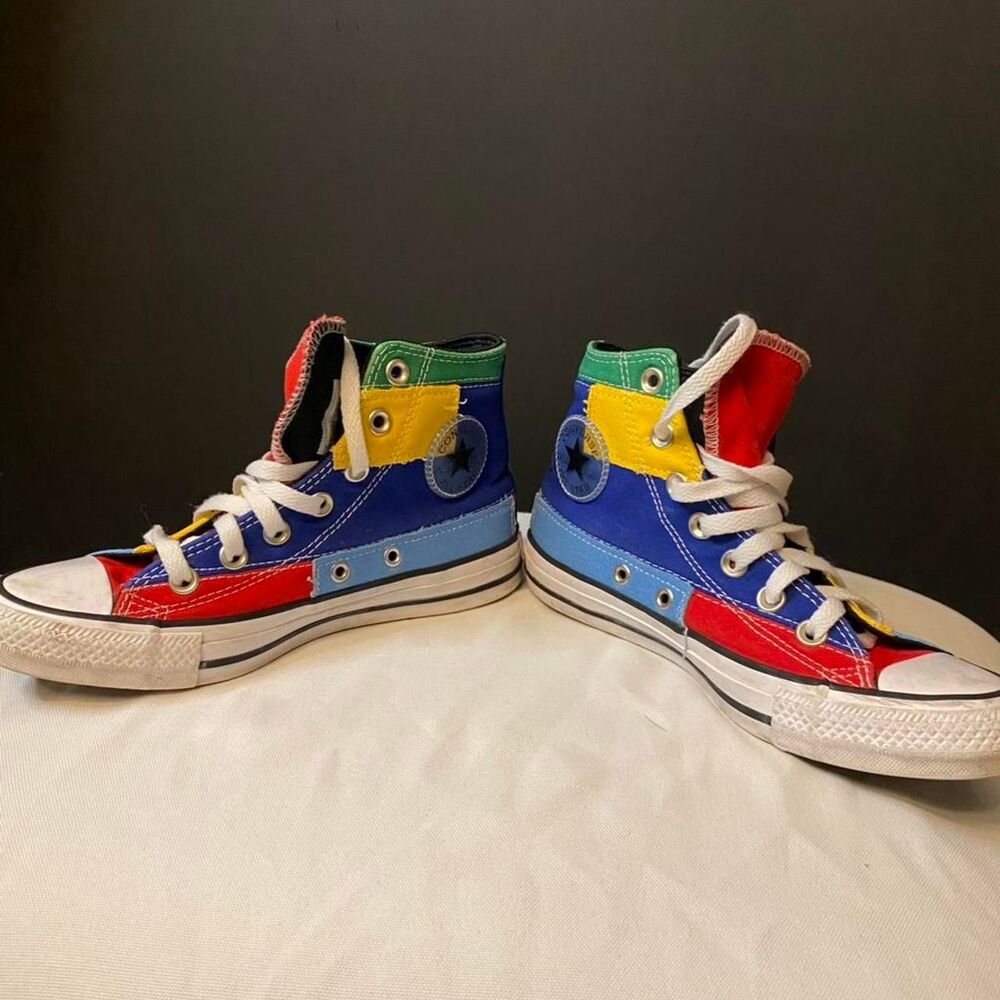 Converse Multi Color Patchwork Trainers - Picture 3 of 5